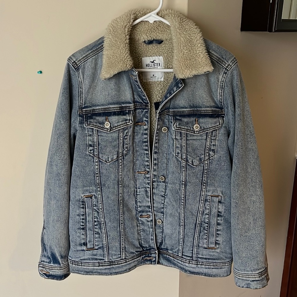 Sherpa lined denim jacket